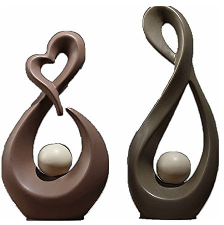 E-Randi Sculture 13x7x28,5cm e 14,5x8x25cm. Decorative ideale per wedding, matrimoni, negozi, hotel, arredamento giardino, arredo etnico, arredamento per casa, regalo