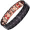 JFUME Bracelets en cuivre pur pour hommes Bracelet magnétique cadeau de fête des pères avec outil de suppression de lien 8.5 , noir et rouge