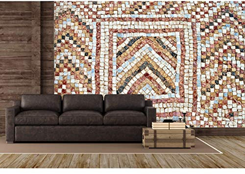 Oedim Wandbild, Motiv Romanische Mosaike, Vinyl, Wandbild, Dekoration für Esszimmer, Wohnzimmer, Schlafzimmer 100x70cm