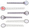 SUNNYCLUE 12 Stück 3 Stile Lineal Lesezeichen Anhänger Tablett Set Runde Lesezeichen Cabochon Fassung blanko mit klarem gewölbtem Glas Cabochon für DIY Legierung Lesezeichen Machen, Antiksilber