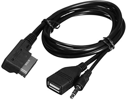 Keenso Aux-Kabel, USB-Ladegerät, 3,5 mm, für USB-Kabel, Musikschnittstelle, AMI MDI, Musik, MDI, USB-Kabel für Ladegerät Schnittstelle AMI MMI