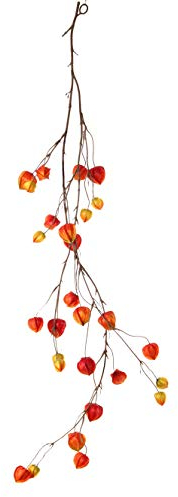 artplants.de Kunst Physalis Girlande Pax mit Früchten, rot-orange, 120cm - Girlande künstlich