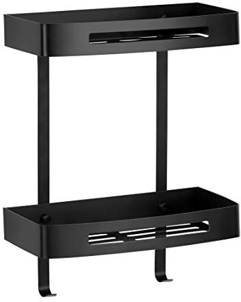 Ambrosya - Panier de Douche en Acier Inoxydable - Corbeille Étagère Baignoire Salle de Bains Bac à Douche Support de Tablette de Coin Murale