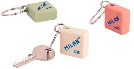 MILAN Lot de 3 porte-clés en forme de caoutchouc MILAN 430