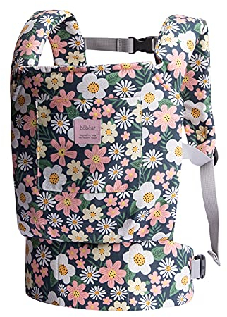 Bebamour Puppentrage für Mädchen, 3 in 1 weiches Tragetuch für Kinder, 100% Baumwolle Puppenzubehör(Green Flower)