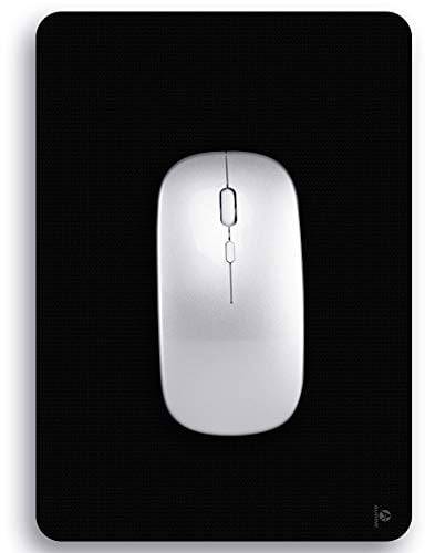 Audimi Tappetino per mouse piccolo, 15 x 20 cm, tappetino per mouse ultra spesso, antiscivolo, per PC, ufficio, lavoro, giochi, piccolo nero