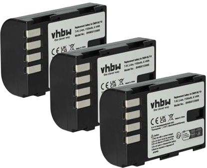 vhbw 3X Batterie Remplacement pour Samsung BP-61 pour Appareil Photo Digital Reflex APRN (1100mAh, 7,2V, Li-ION)
