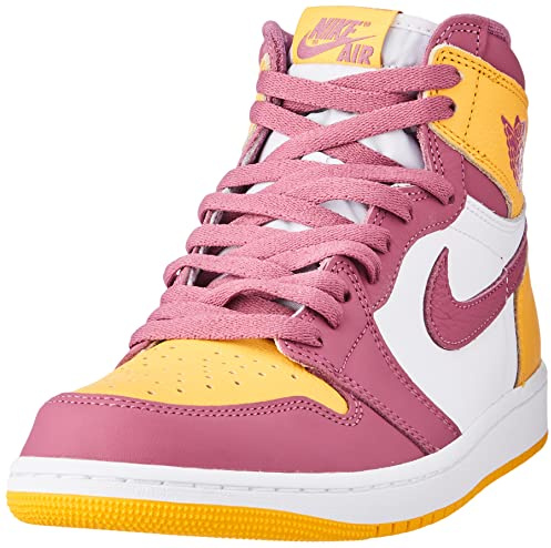 Nike Air Jordan 1 Mid, Herren-Turnschuhe, Gold Universität Hellbordeaux, 43 EU