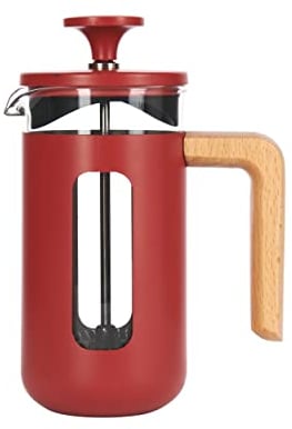 La Cafetière Pisa Stainless Steel Cafetière, Three Cup, Red, Gift Boxed