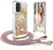 Coque avec Cordon Compatible avec Xiaomi Redmi Note 11 Pro 5G/ 4G, Housse Paillette Liquide Paillette Filles Antichoc TPU Silicone Case, Réglable Smartphone Collier Etui avec Lanière…