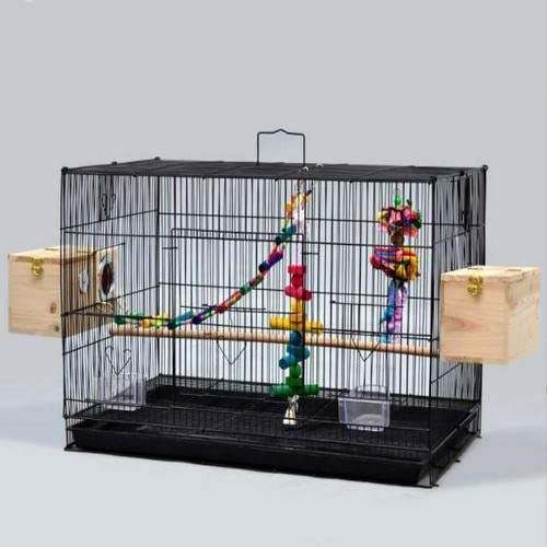 HUOLE Volière Intérieur Cage Oiseaux Exterieur Métal pour Perruches Perroquets Pinsons Cockatiels Conures Inséparables Canaris 75.5 * 45 * 45cm