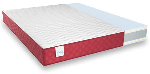 Nalui Gredos viskoelastische Matratze, wendbar, 75 x 180 cm, mit Visconfort-System, Stretchgewebe und atmungsaktivem 3D-Gewebe, Höhe: ± 21 cm, mittlere bis hohe Festigkeit, anpassbar, hergestellt in