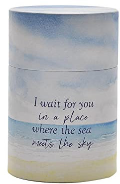 Widdop and Co Urne funéraire en Forme de Tube pour Cendres – I Wait for You... Convient pour Disperser en extérieur ou en intérieur