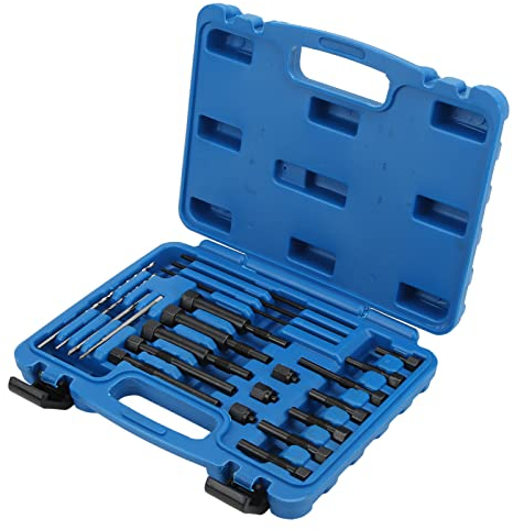 22-teiliges Glühkerzen-Entferner-Set, Glühkerzen-Auszieher-Kit, injektor abzieher Glühkerzen-Spitzenabzieher-Kit, Metall, tragbar, komplett mit Aufbewahrungsbox glühkerzen löser injektor reiniger