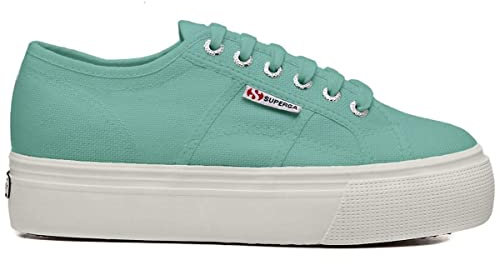 SUPERGA 2790 Acotw Linea Up and Down, Damen-Sneaker, Green Water F Elfenbein S9111lw Anb, 39 EU