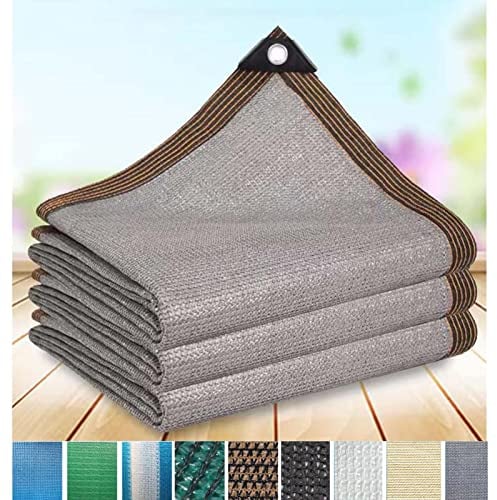 ZHJSHOU Schattennetz für Gewächshaus,Sichtschutz Schattierungsgewebe 90% Uv Schutz,HDPE Schattiernetz für Balkon Pflanzenschutz Terrasse Zaun Garten,grau,2X4m/6.56X13.12ft
