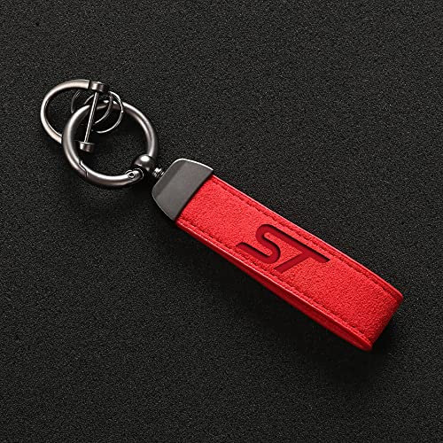 GALGAN Auto Femme Homme Porte-clés pour Ford St Fusion Everest Escape Explorer Edge Mondeo Focus Ecosport Fiesta Kuga Porte-clés Voiture Cadeaux,Red