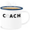 Shirtracer Emaille Becher Blechbecher - Statement - Volleyball Coach Trainer - 300 ml - Weiß Blau - statements
