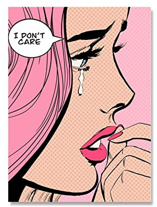 XCPORA Roy Lichtenstein Poster Roy Lichtenstein druckt Taube Roy Lichtenstein Wandkunst Pop Mädchen Leinwand Malerei Wohnkultur Bild 40x60cmx1 ohne Rahmen