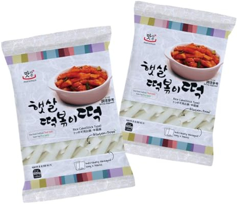 Topokki Reiskuchen Doppelpack - Korean Rice Cake Stick Type Pouch - Tteokbokki koreanische Reiskuchen in Stangen - OG ASIA - 2x 600g