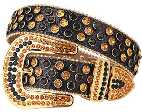 Damen-Gürtel mit Strasssteinen, Diamant-Armband, Cowgirl, Cowboy, glitzernd, Kristall-Dorn, breite Schnalle, Herren-Gürtel