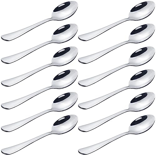 homEdge Lot de 12 mini cuillères à expresso en acier inoxydable de 12,7 cm pour dessert démitasse thé