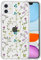 RALEAVO Clear Floral Case Compatible with iPhone 12 (6.1”), Shockproof Silicone Transparent Case Cover with Cute Flower Protective Bumper Case for iPhone 12-Clear
