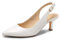 DREAM PAIRS Scarpe Classiche da Donna con Tacco a Gatto Décolleté con Cinturino in PU con Comoda Soletta per la Festa di Nozze,Size 43,Bianco-Pu,SDPU2444W