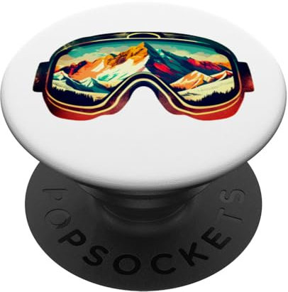 Retro Skibrille, Vintage Snowboard, Cool Skier PopSockets mit austauschbarem PopGrip