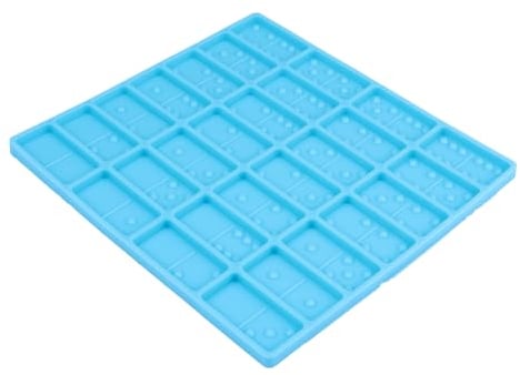 NUOBESTY Mold Resin DIY Silicone Mould Nutcracker Applique Epoxy Domino Chocolate Candy Silicone Die Chocolate Wrapping Foil Blue Silicone Ice Crystal Epoxy Silica Gel Accessories