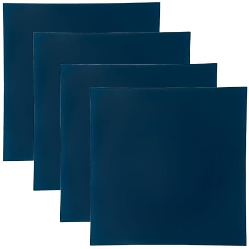 BLUESKY Elegant & Chic Chargers Square Flat Navy Blue - 13 (Pack of 4) - Durable Material - Ideal for Dinner Parties & Events