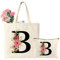 Tarklanda Initialen Baumwolltasche personalisiert Geschenke Frauen Einkaufstasche mit Buchstaben Tragetasche und Kosmetiktasche mit Buchstaben Geschenk für Frau Mama zum Geburtstag, Muttertag (B)