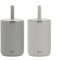 Kiokids 2 Vasos En Silicona Gris Con Pajita
