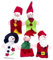 5 Stücke Weihnachts Fingerpuppen Santa Claus Schneemann Fingerpuppen Set Süß Kleinen Puppen Mehrfarbig Tierfiguren Fingerpuppe für Geburtstag Kinder Party Taufe Babyparty Weihnachten