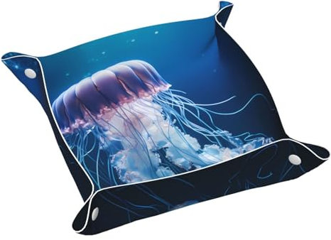 Medusa Schmucktablett aus Leder, für Nachttisch, Schreibtisch, kleine Auffangschale für Schlüssel, Geldbörse, Uhr, Münze S