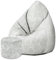 DreamRoots Sitzsack Erwachsene mit Füllung 80x80x120cm - Bean Bag Chair - Sitzsäcke mit Lehne und Hocker und Bezug - Sitzsack Sessel - Chill Sessel Velvet Scandinavian Green