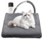 45 x 45CM Pet Heating Pad , 35℃-50℃ Adjustable Temperature Kitten Dog Heat Pad with Timer, Waterproof Pet Blanket with 1.8m/5.9ft Chew Resistant Cord, Heat Resistant Mat with Auto Shut Off (Grey)