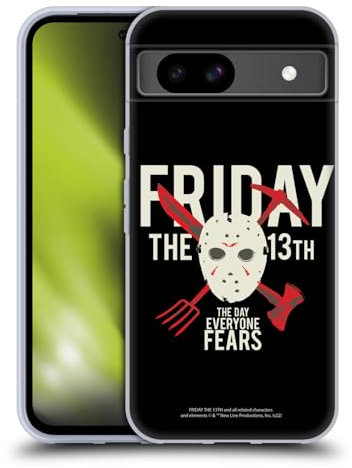 Head Case Designs sous Licence Officielle Friday The 13th 1980 Le Jour Où Tout Le Monde Craint Graphiques Coque en Gel [Qualité Militaire] Compatible avec Google Pixel 8a Et Compatible avec MagSafe