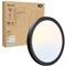 slochi Lampara Techo, 3colours-3000K/4000K/6500K, IP44 Impermeable Redondo Plafon Led Techo,15W 1500LM Modern Slim Plafón Led techo Salon, Baño, Cocina,Pasillo,Ø18CM