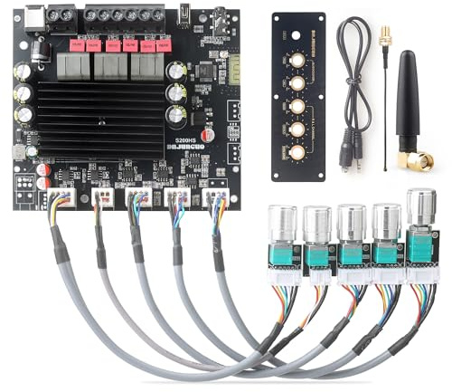 100W+100W+200W Power Amplifier Board, TPA3221 Chip with Bluetooth、AUX and USB Inputs, 2.1 Channel Audio Power Amplifier (S200HS-W)