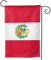 Bandera de jardín pequeña de Perú con impresión vertical de doble cara, bandera de bienvenida para patio, decoración exterior de 12.5 x 18 pulgadas