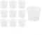Root Control Blumentöpfe 10er Set Klar Töpfe mit Belüftung für gesunde Orchideen und einfache Wachstumsbeobachtung (Mittel)