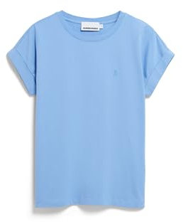 ARMEDANGELS Damen T-Shirt aus Bio-Baumwolle IDAARA T-Shirt Loose Fit Silky Blue