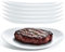 UNIQUE HOME LIVING 30cm Serving Platters/Steak Plates Set of 6, Stylish Oval Shape Serving Plate for Dinner/Steak/Salad, White Opal Glass Dinnerware Set, Microwave & Dishwasher Safe