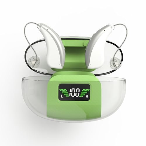 Amplificador Auditivo Recargable, Retroauricular, Amplificador de Sonido RIC, Izquierda y Derecha, APP Español, Bluetooth, Uso Sencillo, Invisible, 16 Canales, Cancelación de Ruido, Gama Alta, GM-303P