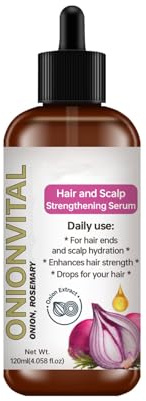 Onion Rosmarin Hair Treatment Oil, Hydrating Serum for Scalp & Hair Care, Strengthening Nourishing for Dry, Damaged Hair, Reduce Hair Loss and Thinning Hair, Adds Shine, For All Hair Types