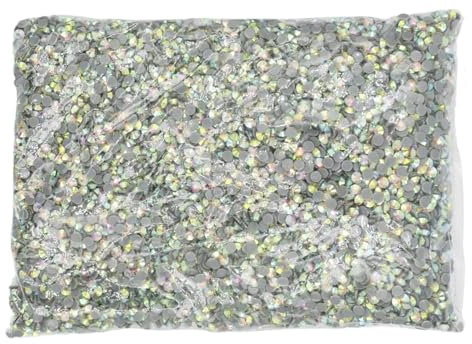 Lot de 14400 strass thermocollants en verre cristal for vêtements, sacs et nail art Brillant À Coller(Color 1)
