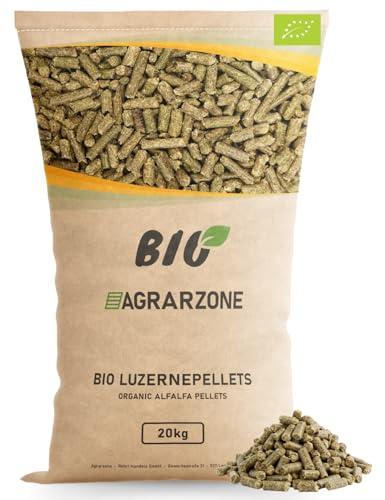 Agrarzone Bio Luzernepellets 20 kg Luzerne Heu Pferde Pony Nutztiere | Bio, Luzernecobs, Raufutterersatz, Pferde, Ziegen, Hühner