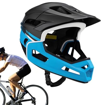 Mountain Bike Helmet Full Face | Removable Liner and Visor Mountain Bike Helmet | Ventilated Adjustable Cycling Protective Head Gear for Women Men Adults Cyclists Bikers Riders Professionals