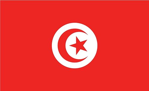 Drapeau Tunisie - Drapeau national en rouge et blanc ultra drapeau de bateau / 250 x 150 cm